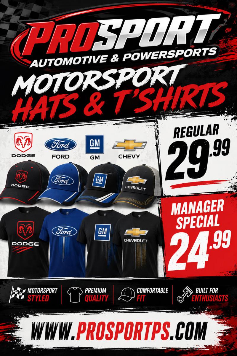 Prosport Hats and Shirts